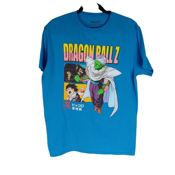Dragon Ball Z Graphic T-Shirt Piccolo Large Anime Short Sleeve Blue Men or Woman - Picture 1 of 6